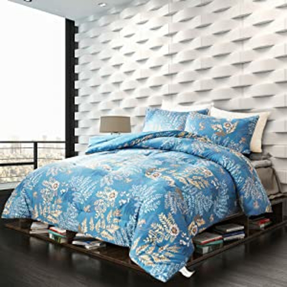 Comforter Set -3 Pieces Bedding Set - Queen Size Comforter with 2 Queen Pillow - Picture 4 of 8